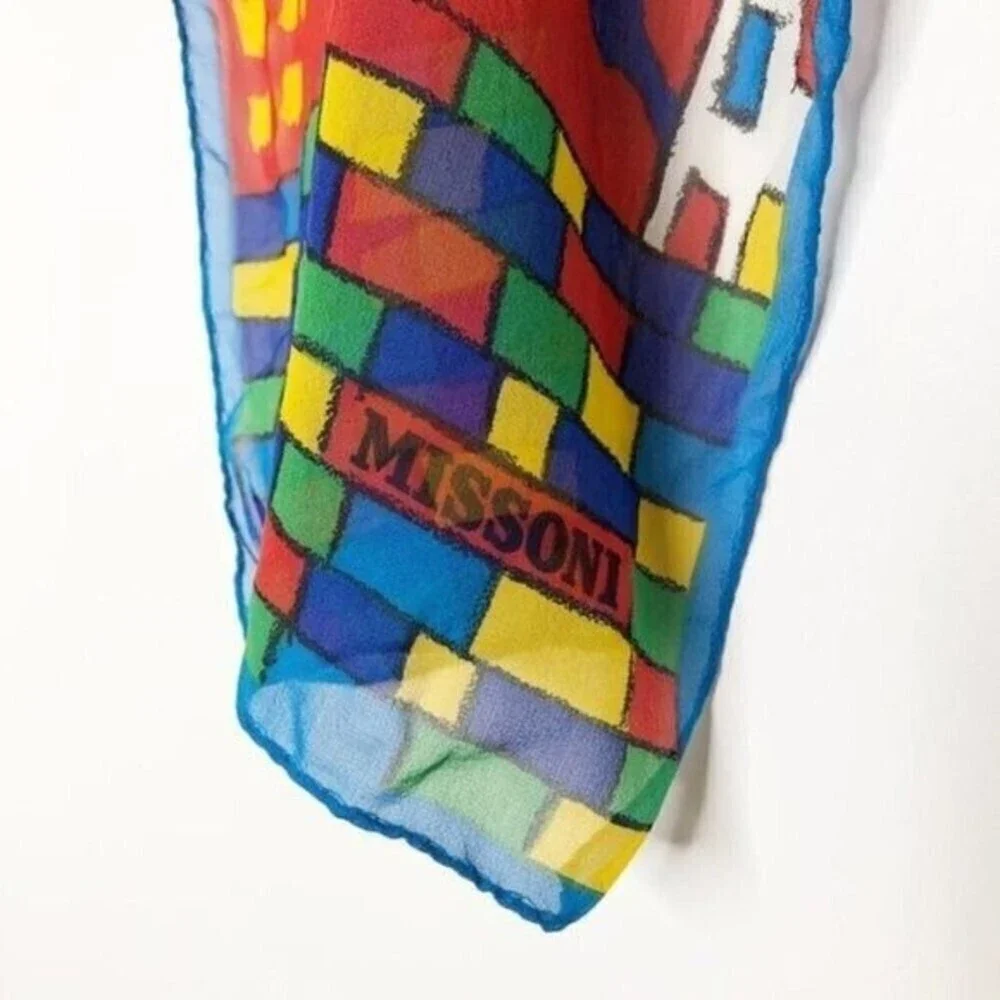 MISSONI Silk Colorful City Scarf
